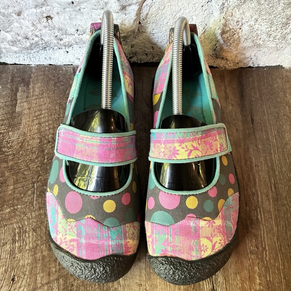 Keen Mary Jane Harvest Multicolor Polka Dot Patchwork Comfort Shoes Womens 8 - Picture 2 of 9